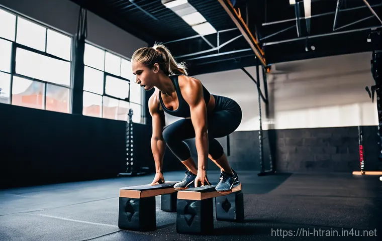 홈트 버피 테스트 - **Prompt:** A clear, encouraging, eye-level shot of a person (e.g., a woman in her mid-30s or 40s wi...